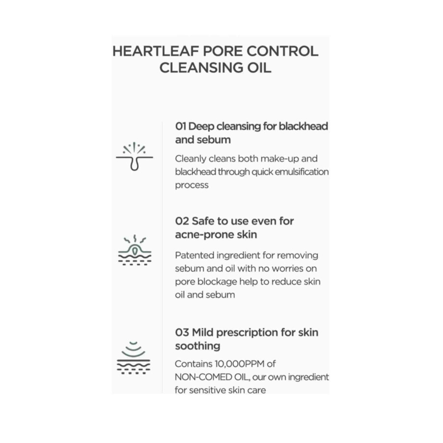Heartleaf Pore Control Cleansing Oil - 200ml - Image 6