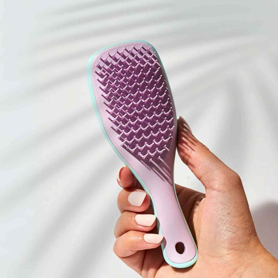 Detangling Hairbrush Mini Mint Lilac - Image 4