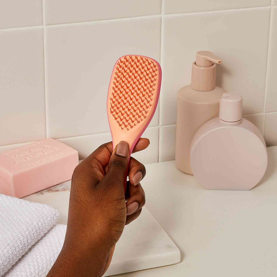 Detangling Hairbrush Mini Pink Orange - Image 4