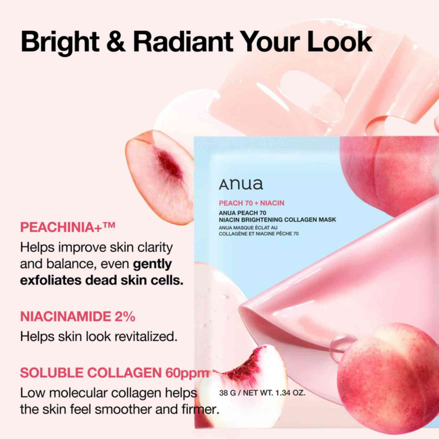 Peach 70 Niacin Brightening Collagen Mask - Image 3